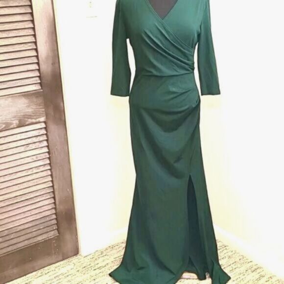 Deep Green Maxi-Dress,  Size Large,  NWOT - Picture 1 of 11